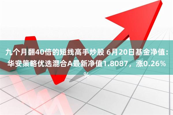 九个月翻40倍的短线高手炒股 6月20日基金净值：华安策略优选混合A最新净值1.8087，涨0.26%