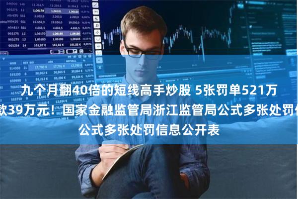 九个月翻40倍的短线高手炒股 5张罚单521万元 个人罚款39万元！国家金融监管局浙江监管局公式多张处罚信息公开表