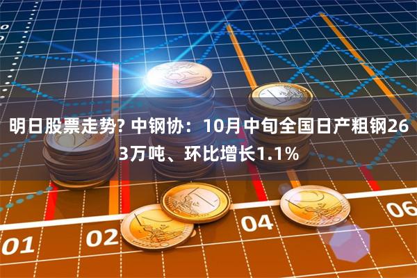 明日股票走势? 中钢协：10月中旬全国日产粗钢263万吨、环比增长1.1%