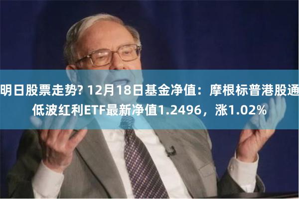 明日股票走势? 12月18日基金净值：摩根标普港股通低波红利ETF最新净值1.2496，涨1.02%