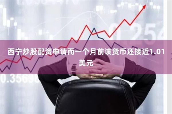 西宁炒股配资申请而一个月前该货币还接近1.01美元